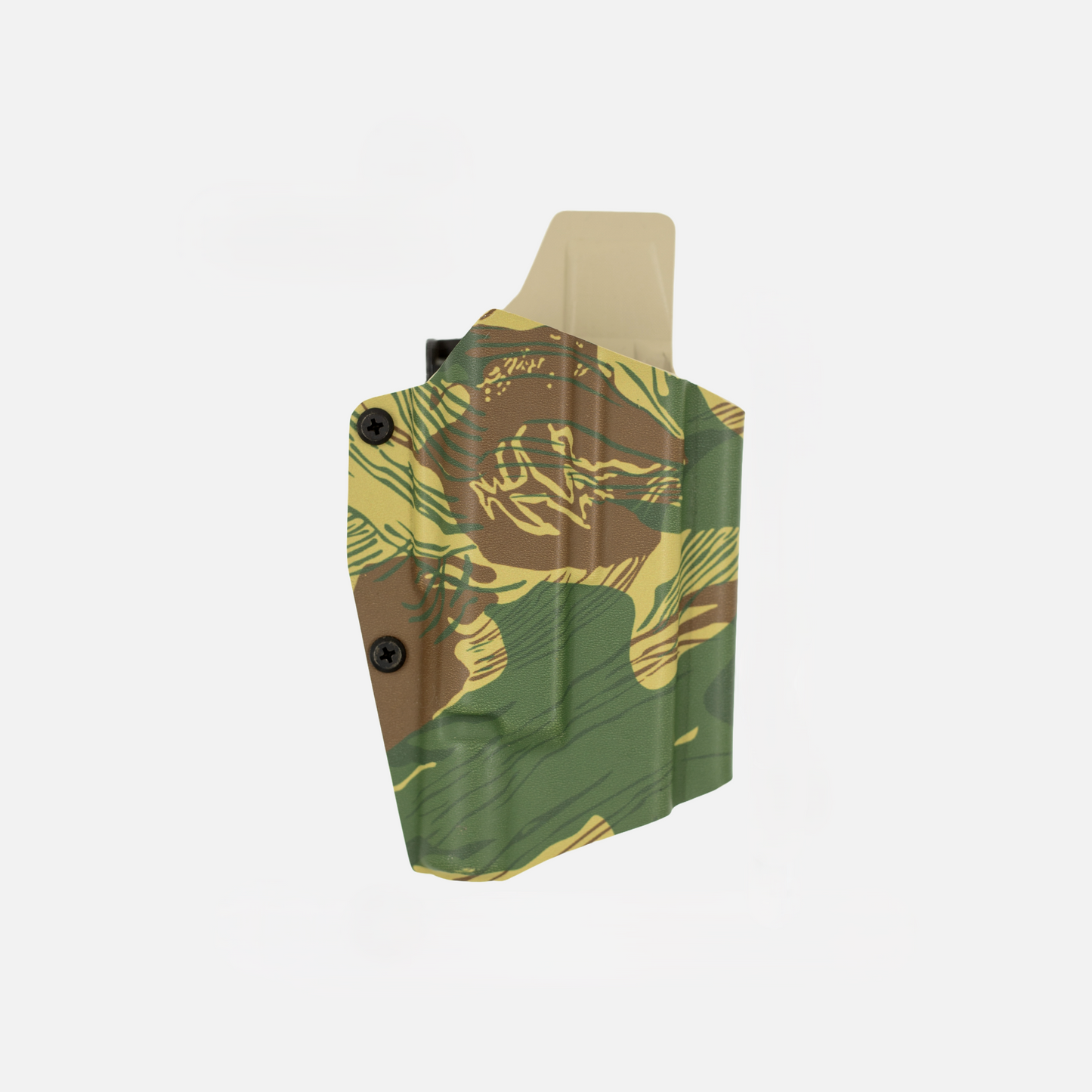 Raider OWB holster in Rhodesian brushstroke for a Glock 19 and X300U